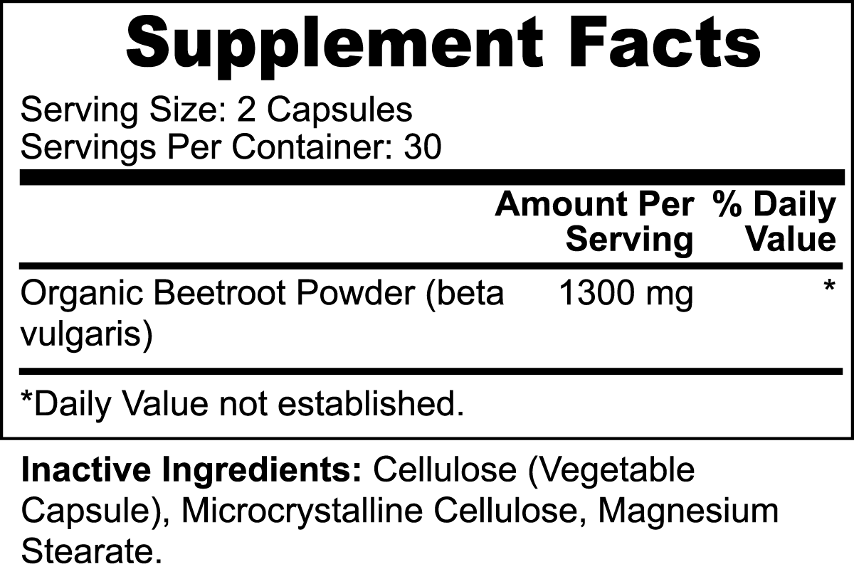 Organic Beetroot Nitric Oxide Booster